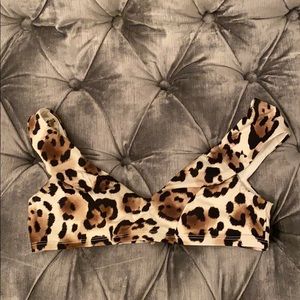 Vitamin A size S leopard print bikini top